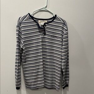 Z. Cavaricci Navy Striped Long Sleeve Tee